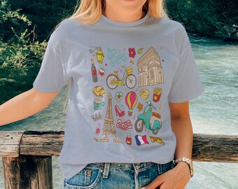 Paris France T-Shirt: French Travel Tee for Women