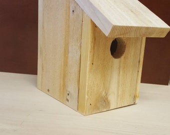 Birdhouse, bluebird, cedar, wood, homemade, handcrafted, made in the USA