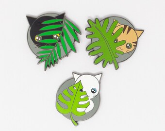 Cats & Plants Enamel Pins