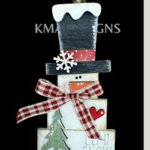 Snowman Ornament, Hand Painted, Snowman Decor, Christmas Decor, Snowman Ornament Bundle