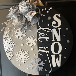 Winter Door Hanger | Let it Snow