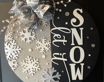 Winter Door Hanger | Let it Snow