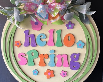 Groovy Hello Spring| Spring Door Hanger