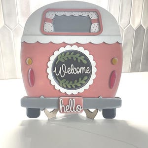 Interchangeable Camper Sign, Camping Gift, Camper Decorations, Seasonal Camper Sign