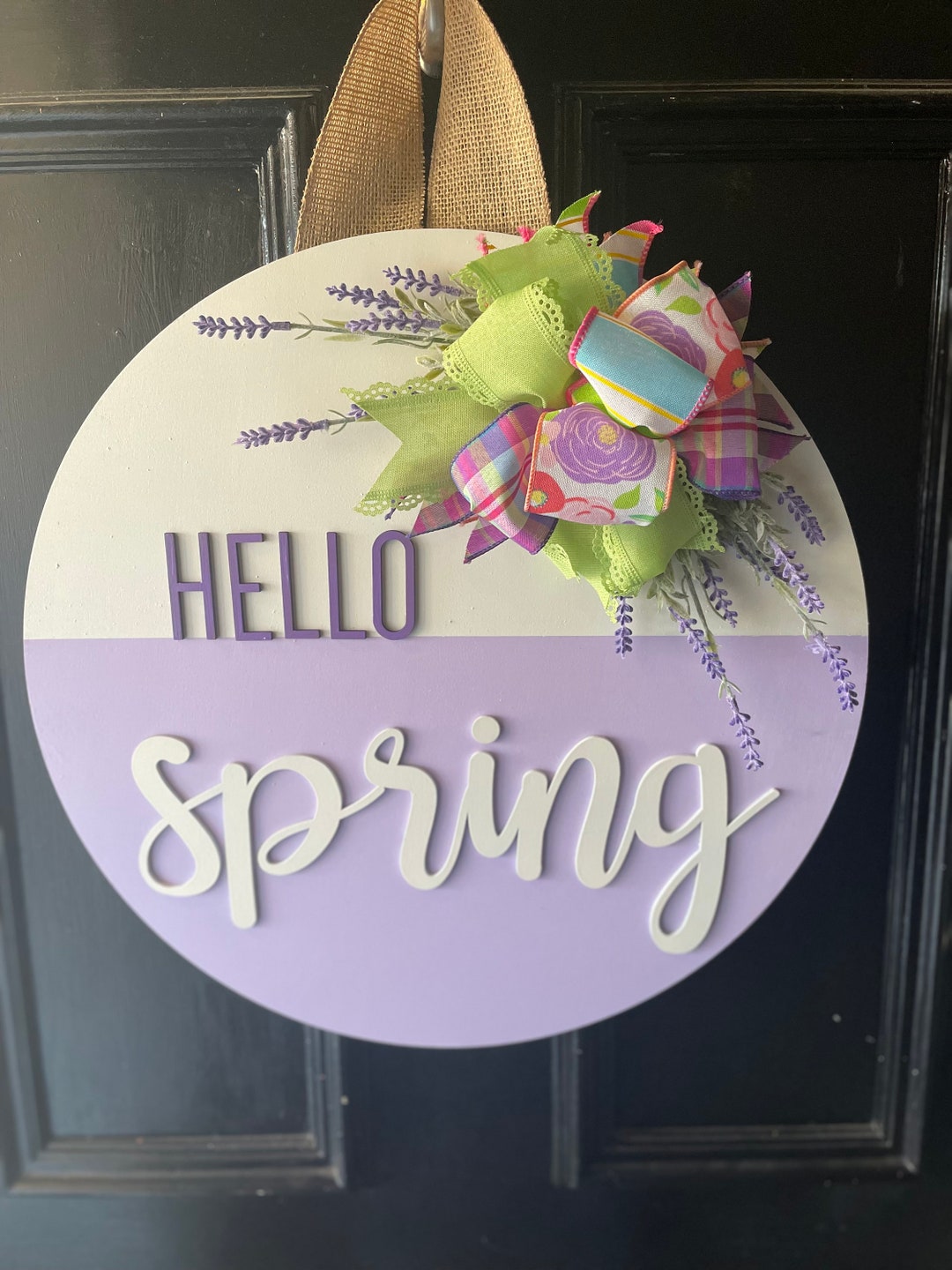 Spring Front Door Decor | Hello Spring Wreath | Spring Wreath | Daisy ...