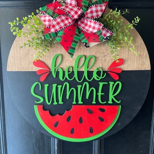 Summer Watermelon Door Hanger| Hello Summer