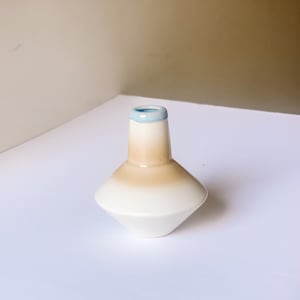 Handmade Ombré Bud Vase | Blue White and Yellow
