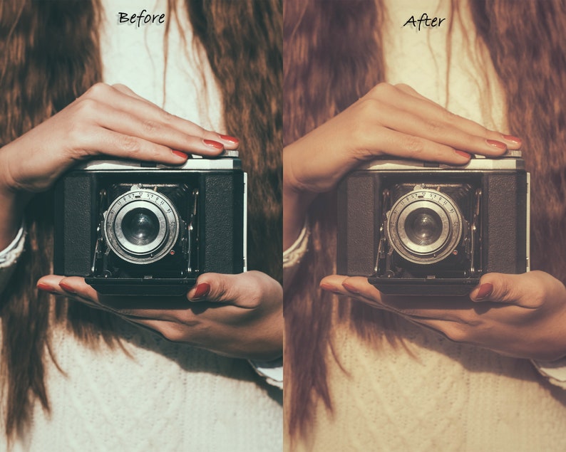 4 Vintage Mobile Lightroom Presets Retro Instagram Filters Etsy