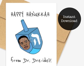 Downloadable Hanukkah Card Dr. Dre, Jewish Holiday Gifts, Holiday Gifts, Gangster Card, Funny Hannukkah Card