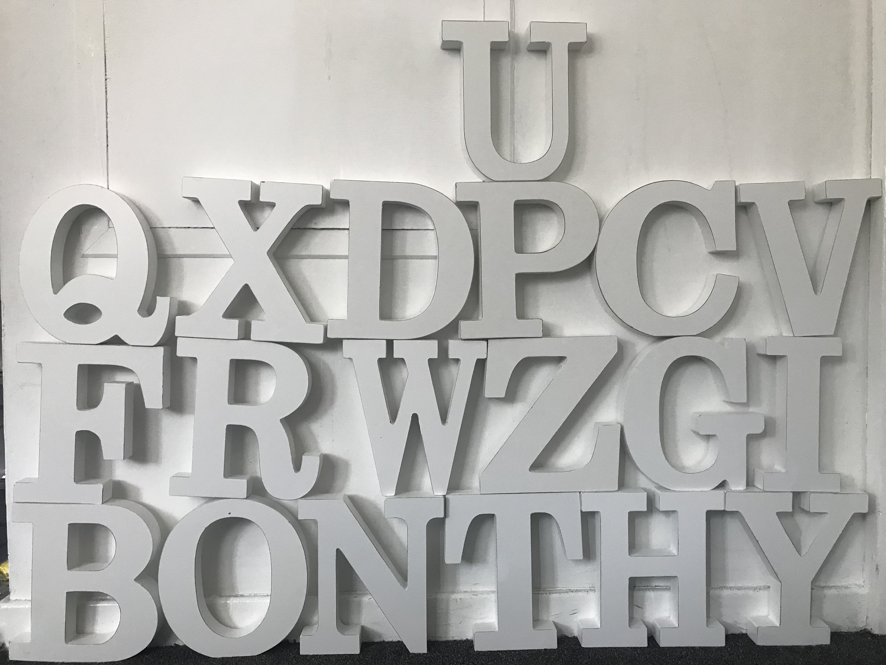 Large White Wooden 21 cm Alphabet letters Etsy