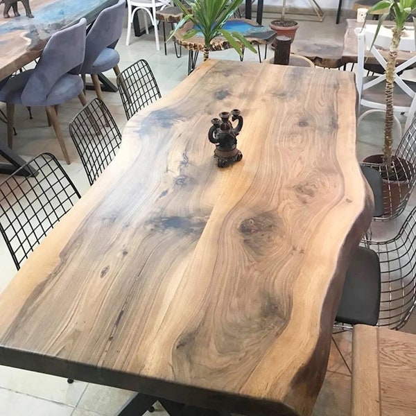 Live Edge Dining Table for 6 Etsy