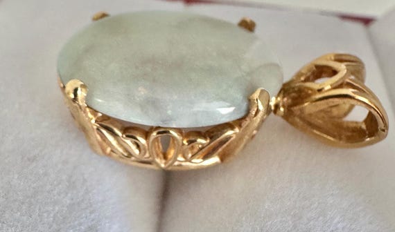 14K Solid Gold 5ct Opal Genuine Gemstone Beautifu… - image 2