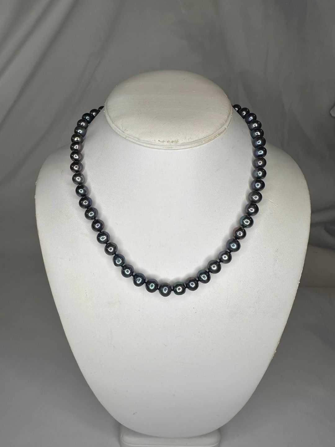 14K 8.8MM Cultured Pearl Strand Gold Necklace Etsy