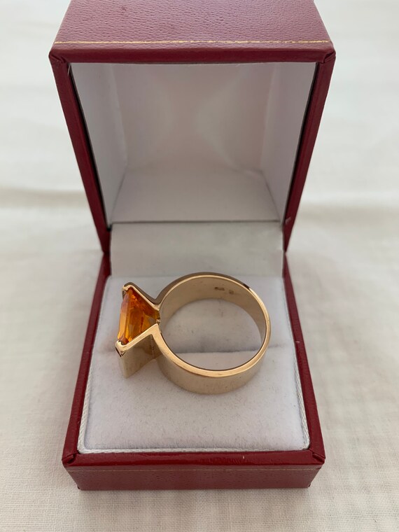 Modernist Rectangular Stepped Cut Simulated Citri… - image 3