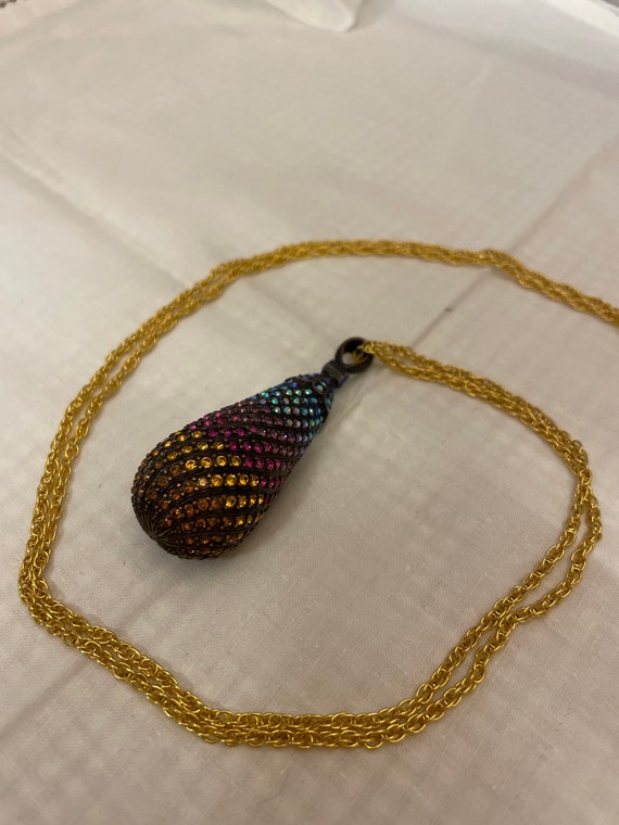 Joan Rivers Teardrop Multi Color Crystal  Pendant… - image 5
