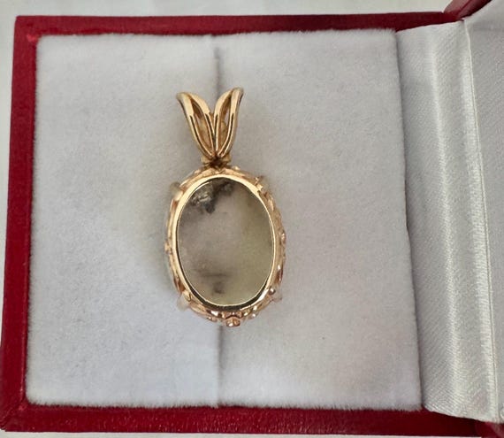 14K Solid Gold 5ct Opal Genuine Gemstone Beautifu… - image 4