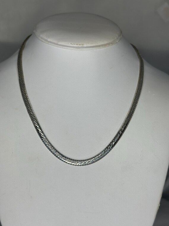 Snake Pattern Heavy Milor Solid 925 Sterling Silv… - image 1