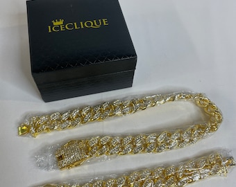 Gold Plated Iceclique Jewelry Real Gold IceClique 24K Gold-Plated