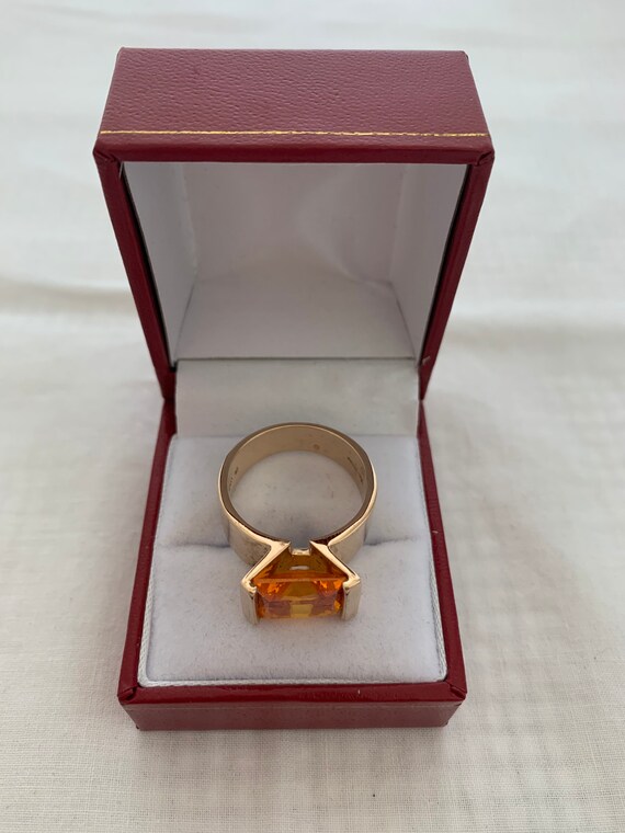 Modernist Rectangular Stepped Cut Simulated Citri… - image 4