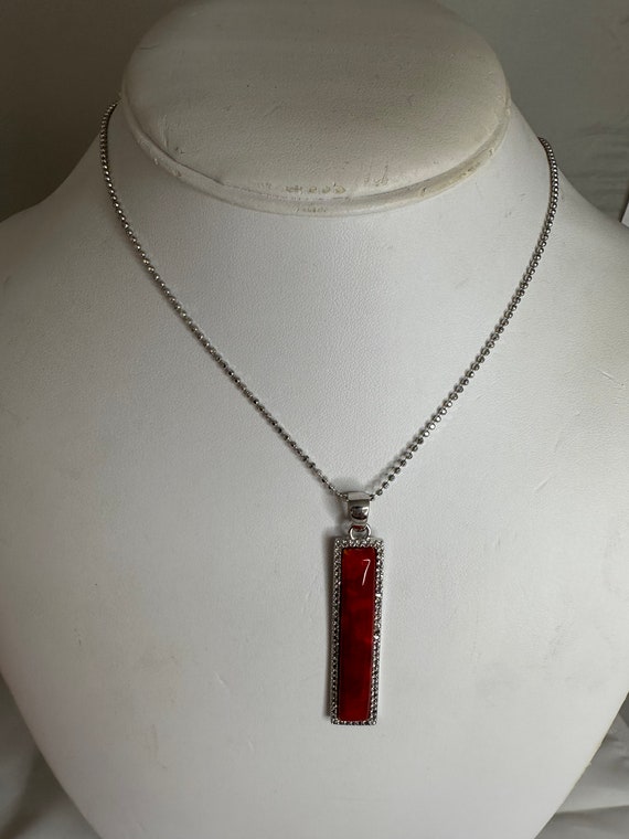 Joys by Judy Crowe Sterling Silver Red Coral Pend… - image 3