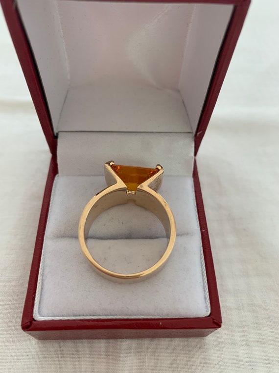 Modernist Rectangular Stepped Cut Simulated Citri… - image 2