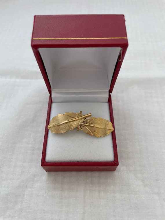 12K Gold Filled Leaves Watch Fob Pin