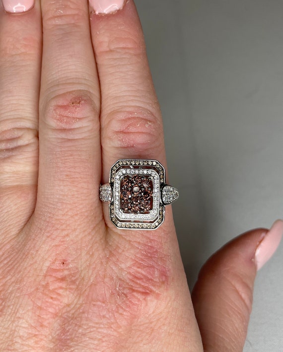 Bella Luce Rectangle With Round Accent Faux Diamond Sterling
