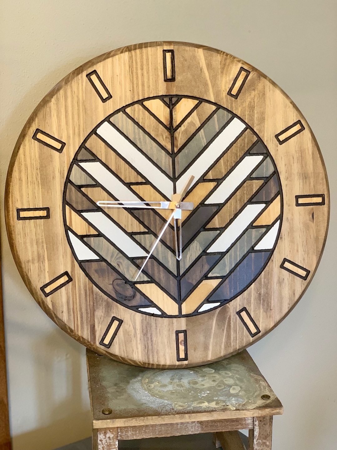 Hand Crafted Barn Wood Quilt Clock, Farmhouse Decor (15 Inch) - Etsy