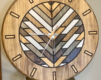 Hand Crafted Barn Wood Quilt Pattern Clocks For Every Crafter or Farm House Home Décor