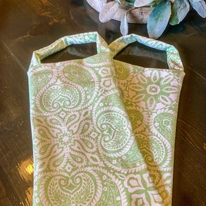 Washable Microwavable Rice Bag Heating pad Natural Healing Cold Therapy and Spa Relaxation... NEW Spa Green Paisley W