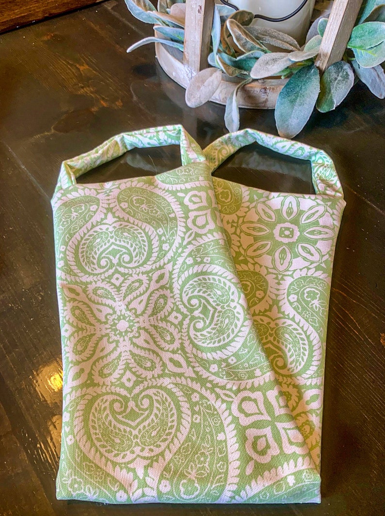 Washable Microwavable Rice Bag Heating pad Natural Healing Cold Therapy and Spa Relaxation... NEW Spa Green Paisley W