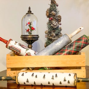 Christmas Antiqued Rolling Pins