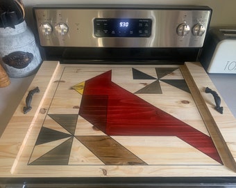 Cardinal Barnwood Quilt Noodle Board