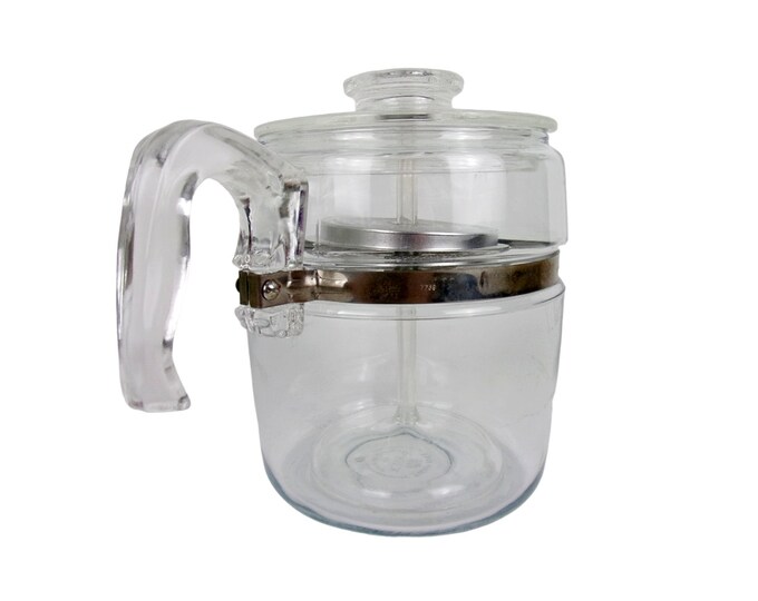 Vintage Pyrex Glass Coffee Percolator, Pyrex 9 Cup Percolator Flameware