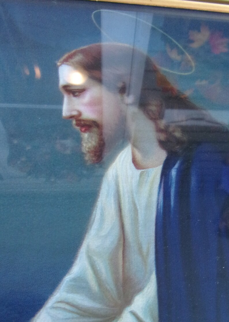 Antique Religious Wall Art Jesus Victorian Print Framed Early Etsy