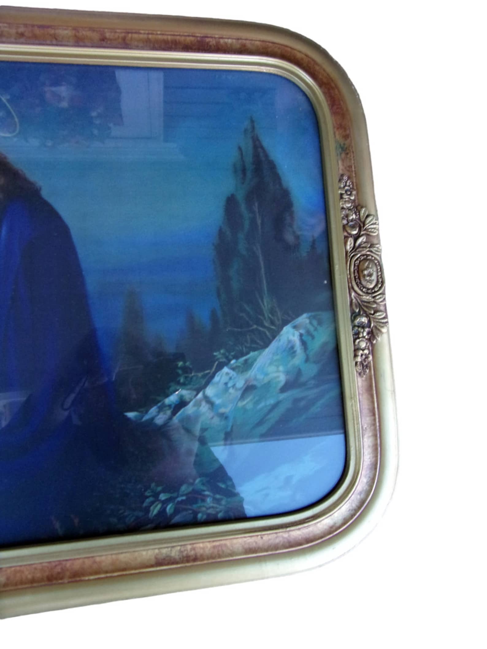 Antique Religious Wall Art Jesus Victorian Print Framed Early Etsy