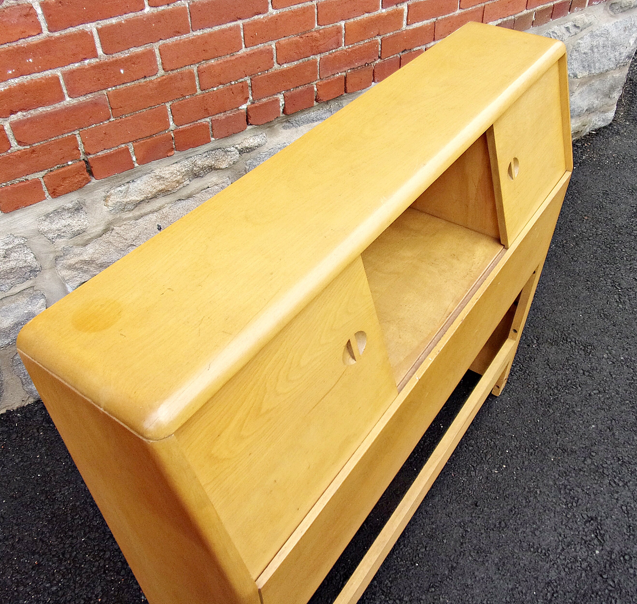 Vintage Heywood Wakefield Twin Headboard Wheat Mid Century Etsy