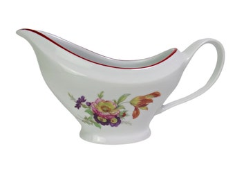 Philippe Deshoulieres Fleurs de Baudelaire China Gravur Boot Schale Limoges Frankreich Floral Porzellan