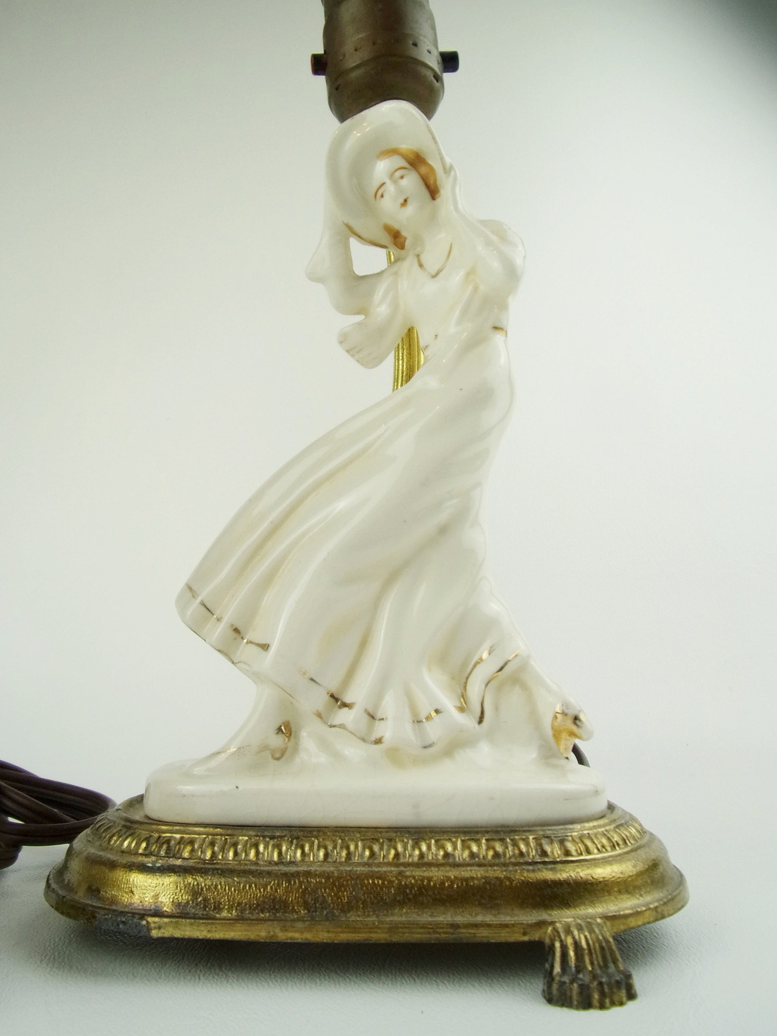 Art Deco Lady Figurine LAMP Ceramic PAIR 1930s Boudoir Lamp Etsy