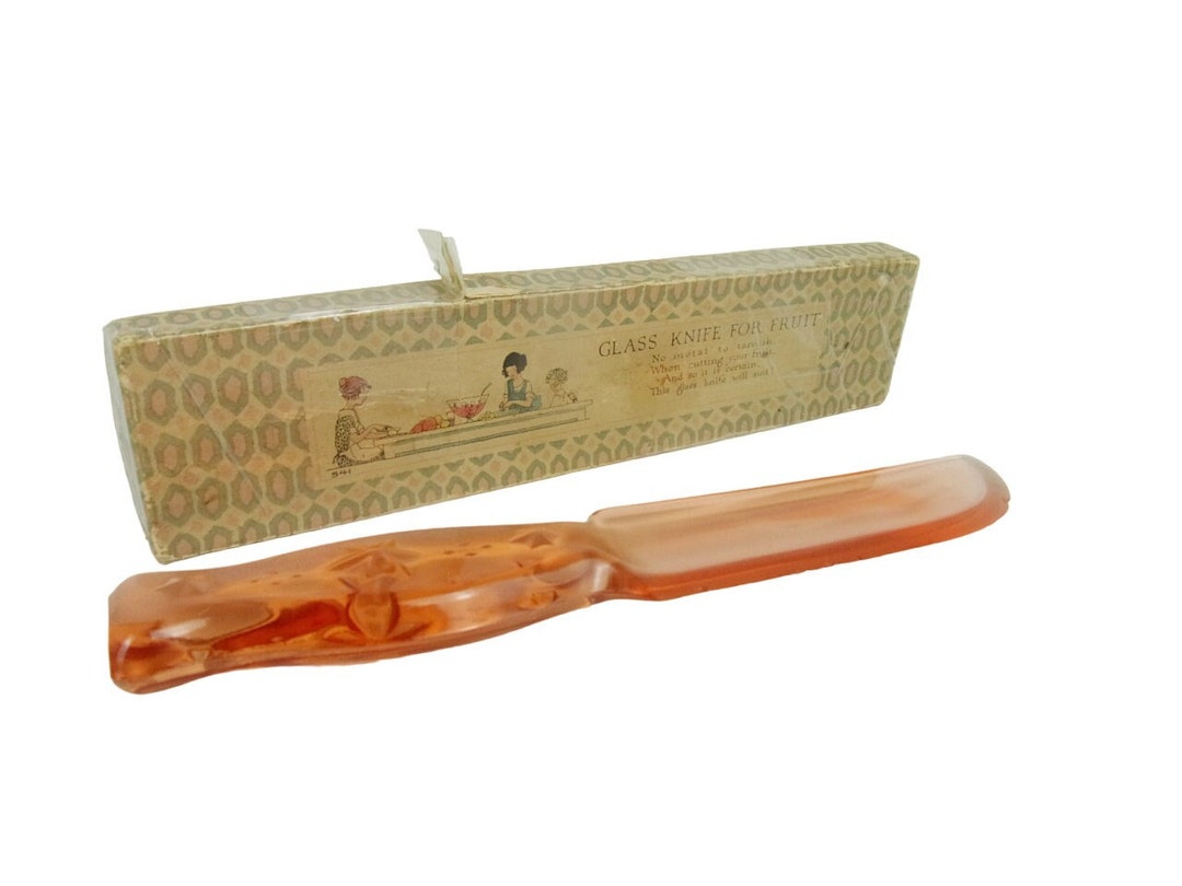 Vintage Depression Glass Fruit KNIFE Pink 1920s 30s With Etsy