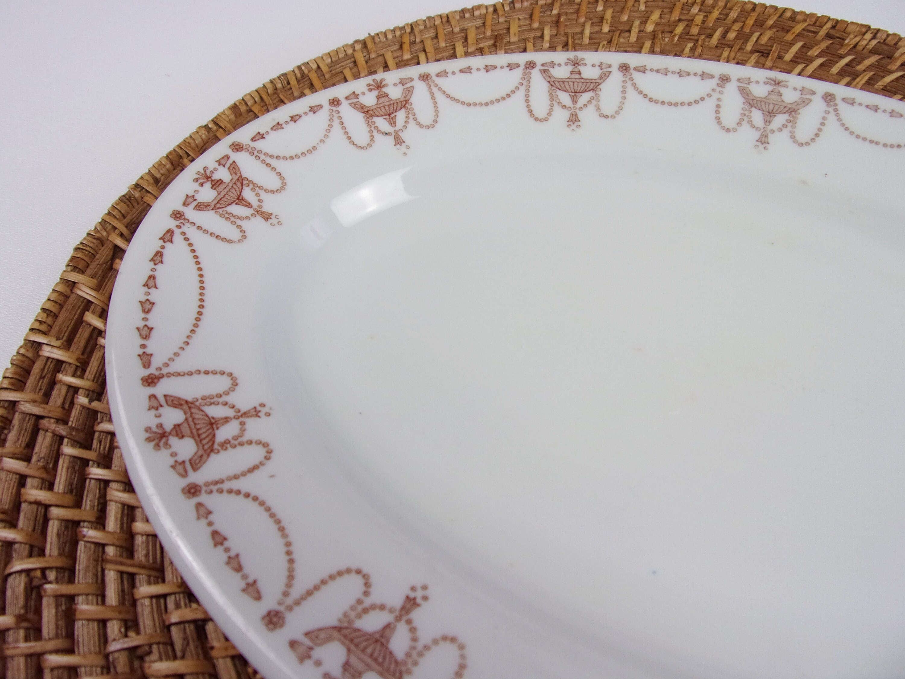 Antique Buffalo China Platter Swag and Urn Pattern Early 1900s Etsy