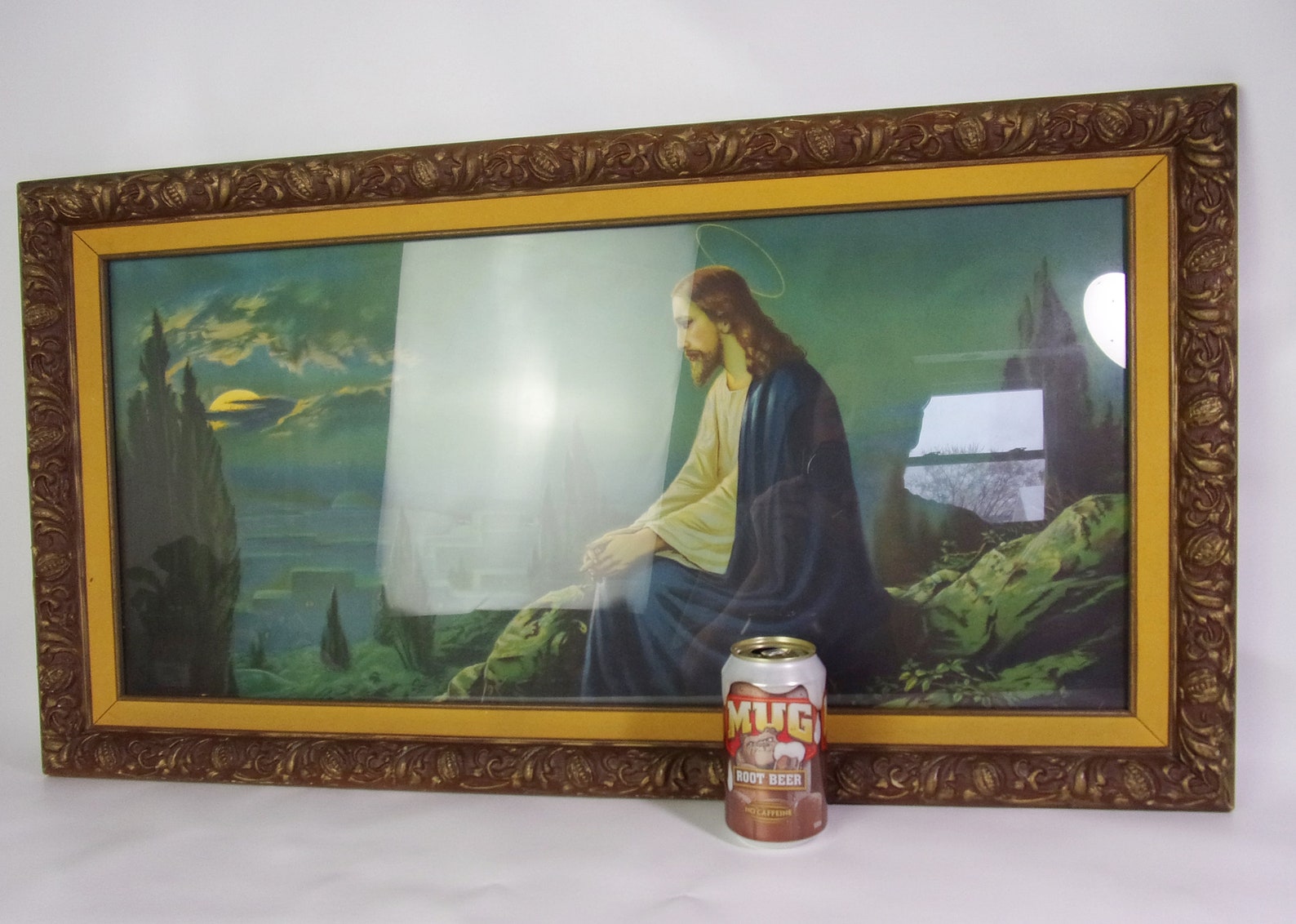 Antique Religious Wall Art Jesus Victorian Print Framed Early Etsy