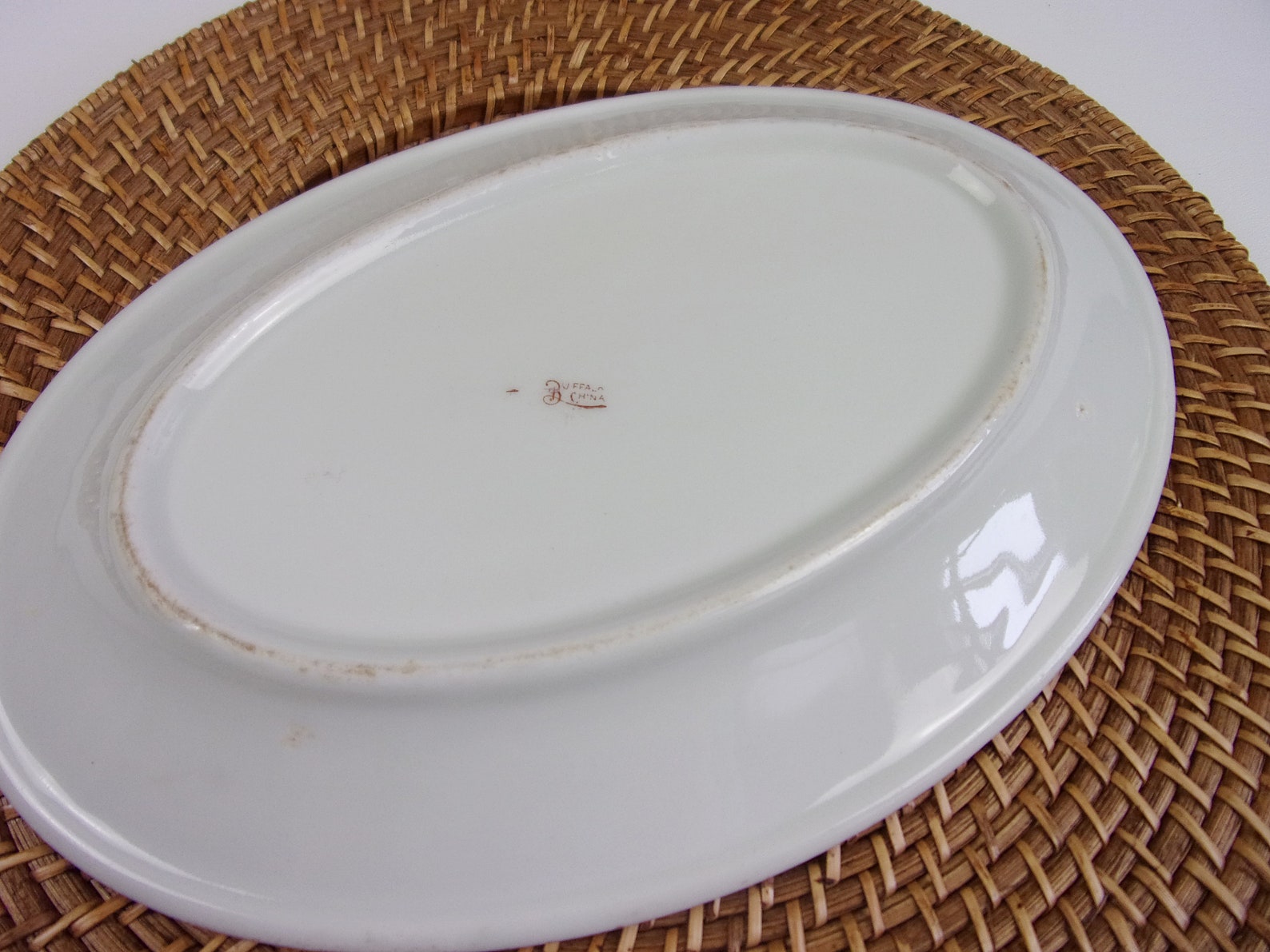 Antique Buffalo China Platter Swag and Urn Pattern Early 1900s Etsy