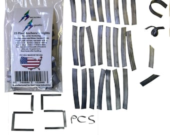 Plant Anchors / Weight 25 pack 2&quot; inch  Strips Lead Ribbon Live Plants
