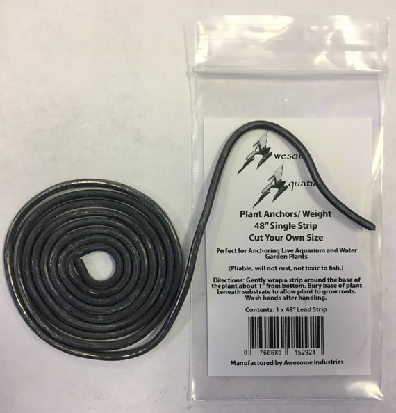 Plant Weight Anchors 48 Strip Cut Your Own Size Lead Ribbon or Rod Live  Plants Weights 