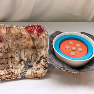 Bowl Cozy -  newsprint set of 2