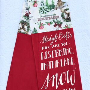 Kitchen Towel Scarf - Sleigh Bells Ring