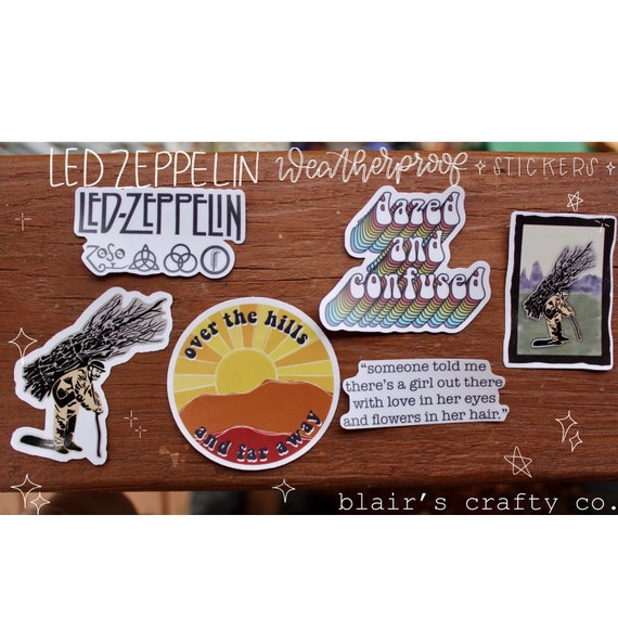 Led Zeppelin Stickers Etsy