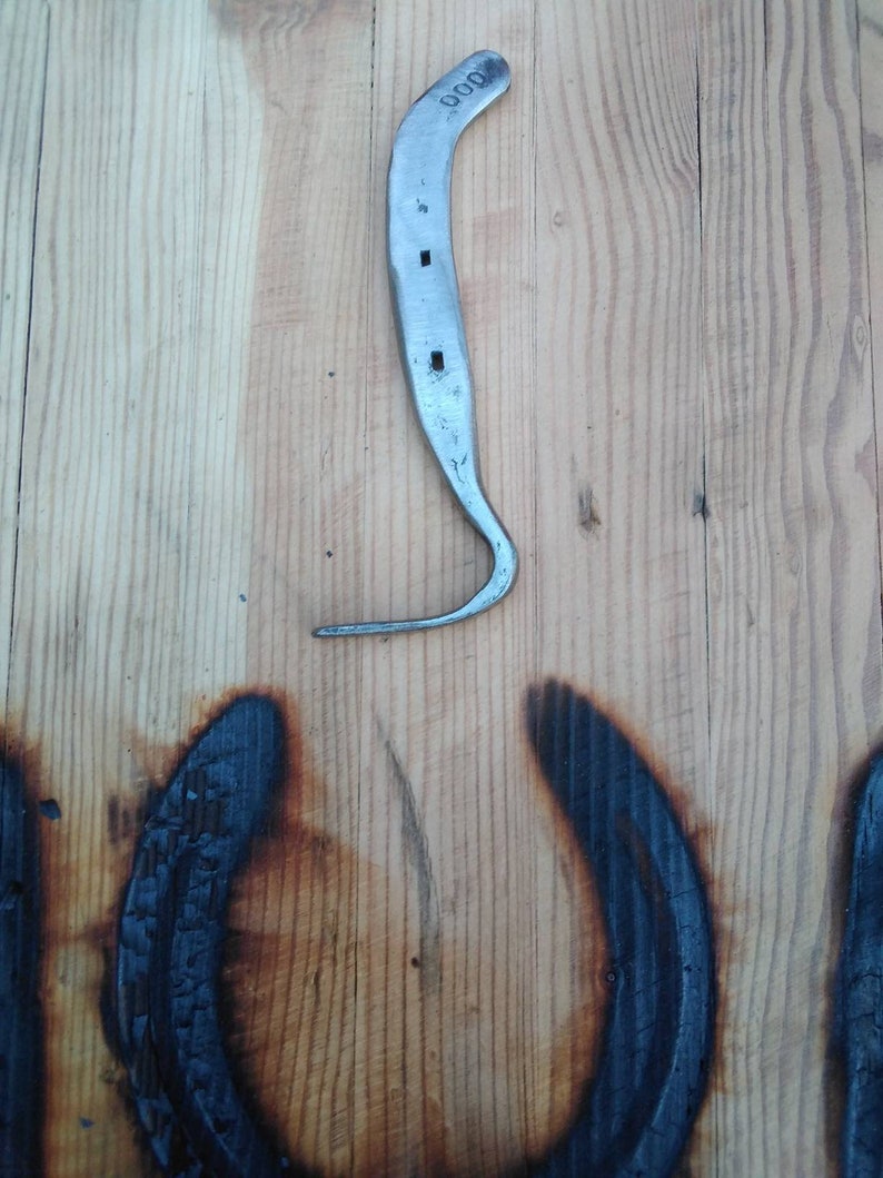Hand Forged Hoof Pick Made From Horseshoe