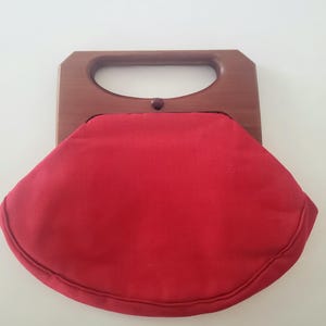 Vintage Triminghams Bermuda bag, red